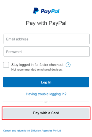 paypal login
